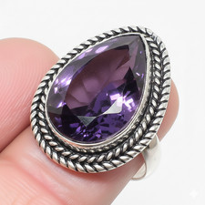 Purple Amethyst Gemstone 925 Sterling Silver Jewelry All Size Ring For Gift