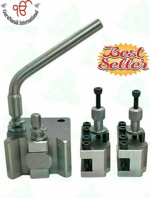 Schnellwechsel Werkzeughalter Set 3tlg T37 Drehmaschine Mittelhöhe Stahl