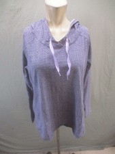 Columbia Size L Womens Purple Cotton Blend Drawstring Sport Outdoor Hoodie 098