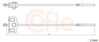 Cofle Handbremsseil Bremsseil Vorne Passend FüR Nissan X-Trail T31 92.17.0349