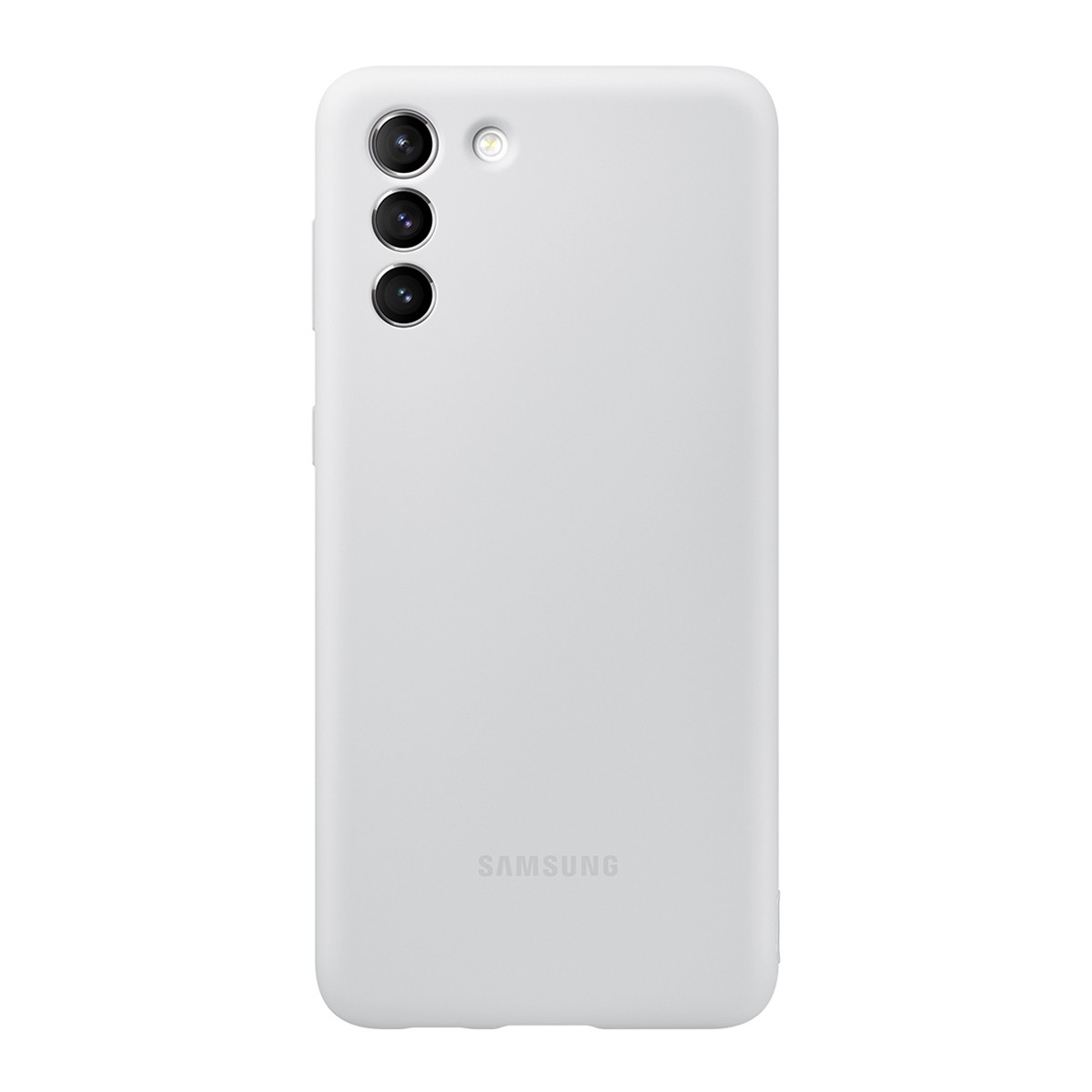 Coque en silicone gris clair épurée pour smartphone Samsung Galaxy S21 Plus
