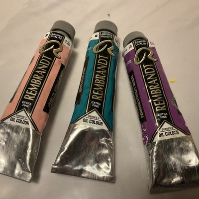 Royal Talons Rembrandt Extra Fine Artists Oil Paints Lot 3 Tubes