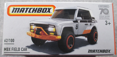 MBX Field Car #62/100 - Sealed die cast - Matchbox 2023 Power Grabs 70 years