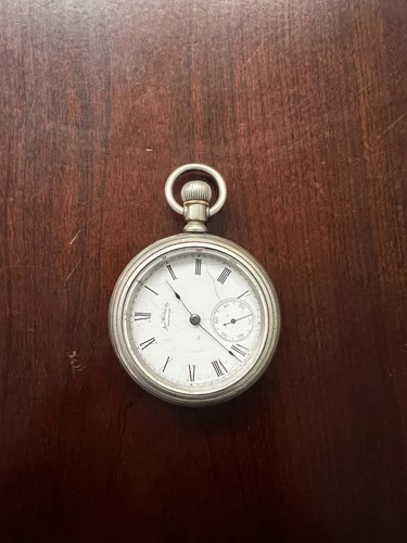 AM Watch Company Waltham Pocket Watch Silver tone