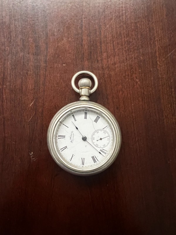 AM Watch Company Waltham Pocket Watch Silver tone