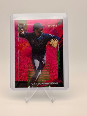2026 Topps Finest Rare Carson Williams Pink Mini Diamond/250 Rookie RC Rays