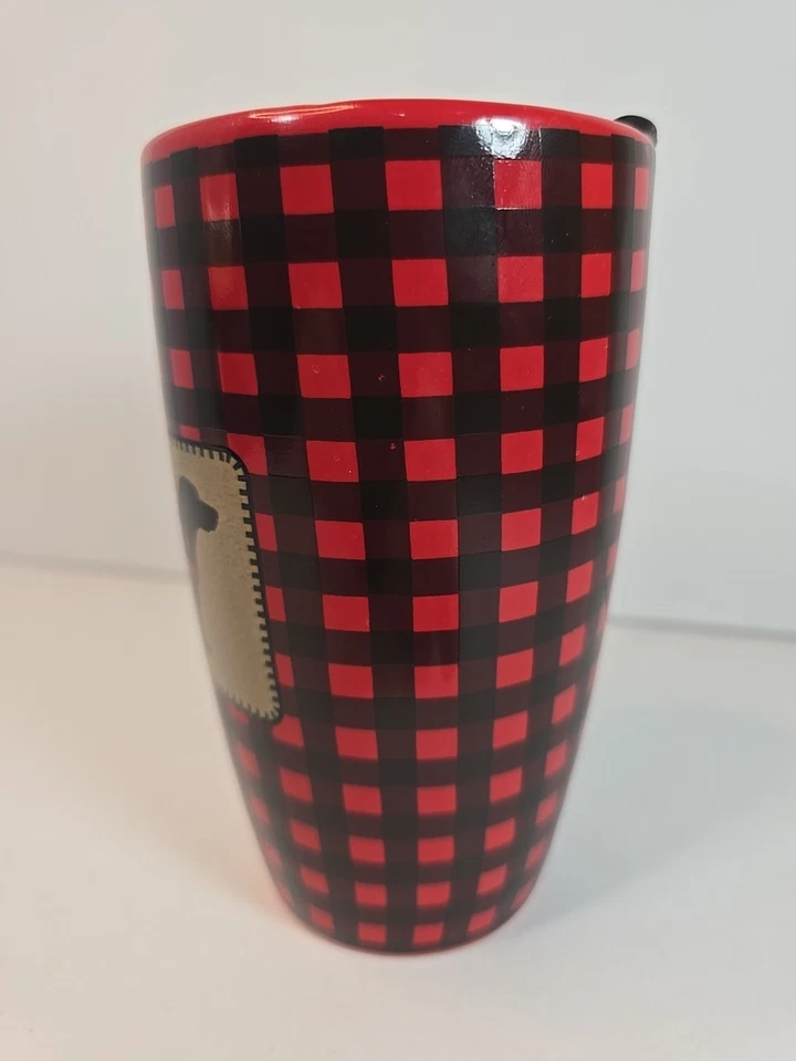 Кружка дорожная Modern Gourmet Foods Stoneware Black Lab Dog в клетку 16 унций - Изображение 3 из 4