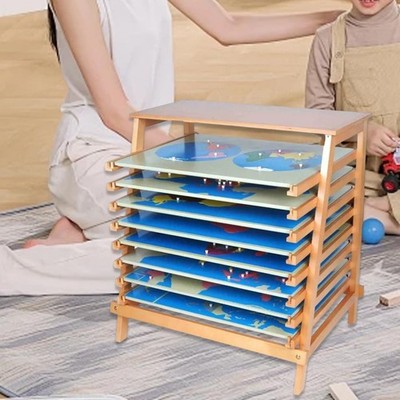 Holz Klassenzimmer Regal Karte Puzzle Brett Lehrmittel professionelles interaktives Spielzeug