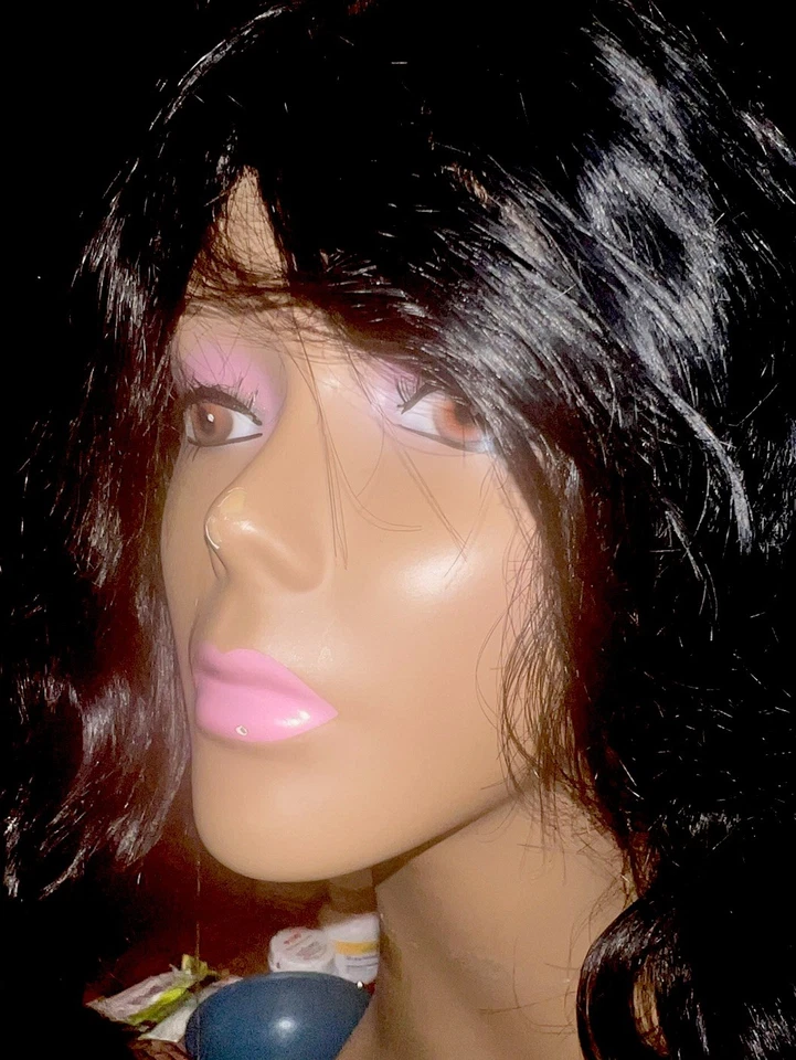 ARI - Nuevo 100% Cabello Humano Corto Bob Color Ondulado #1 Negro Jet Hermoso Encaje Frontal Foto 2 de 4