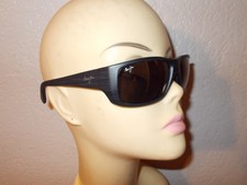 Maui Jim Wassup MJ 123-02W Matte Black Frame Gray Glass Polarized Sunglasses