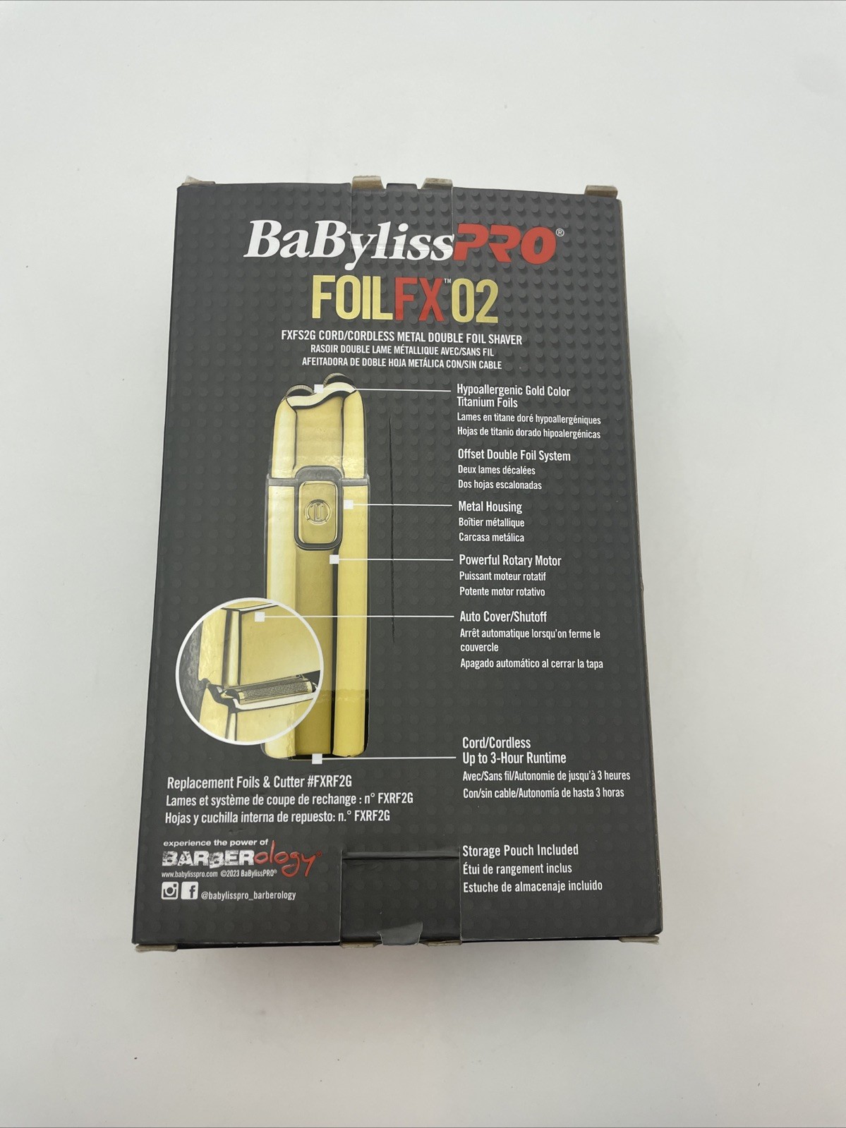 READ BaBylissPro GoldFX FoilFX02 Cord/Cordless Metal Double Foil Shaver