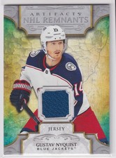 2020-21 Upper Deck Artifacts NHL Remnants Gustav Nyquist Columbus Blue Jackets