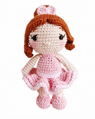 Ballet Girl Crochet Kit for Beginners Amigurumi Doll with Video Tutorial