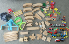 Mixed Wooden Track All Brio Compatible train set - Job Lot - 110 Pieces Plus