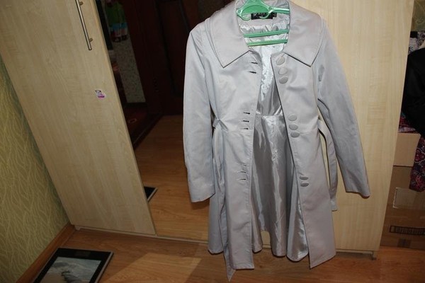 Women Peserico Trench Coat Grey 34 / XS / 42