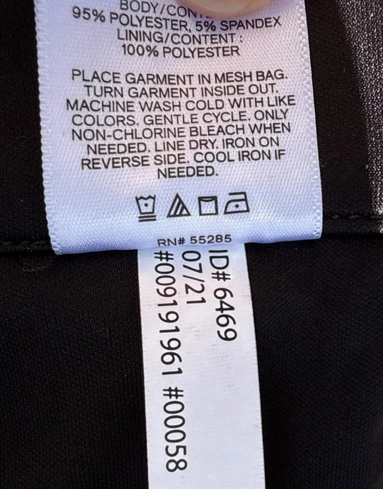 Pantalón Pantalón Small Express Negro Lentejuelas Tiro Alto Forrado Cintura Elástica Lavable Foto 4 de 4