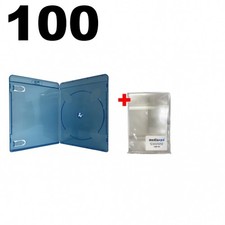 100 PREMIUM SLIM Blu-Ray Single Cases 7MM 100 OPP Bags