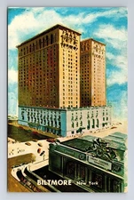New York City, Biltmore Hotel, Grand Central Terminal Vintage Postcard