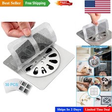 30 Pack Disposable Shower Drain Hair Catcher Stickers 4"x4" - Effortless Clean