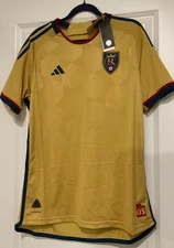MLS Real Salt Lake RSL 23-24 Adidas AUTHENTIC Yellow Soccer Jersey L Retail $150