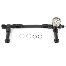 BARTOO 8AN Carburetor Dual Feed Fuel Line Pressure Gauge For Holley 4150 Carb...