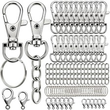 Aqltidiz 672PCS DIY Keychain Making Kit, Metal Hooks Rings Chains Craft Kit