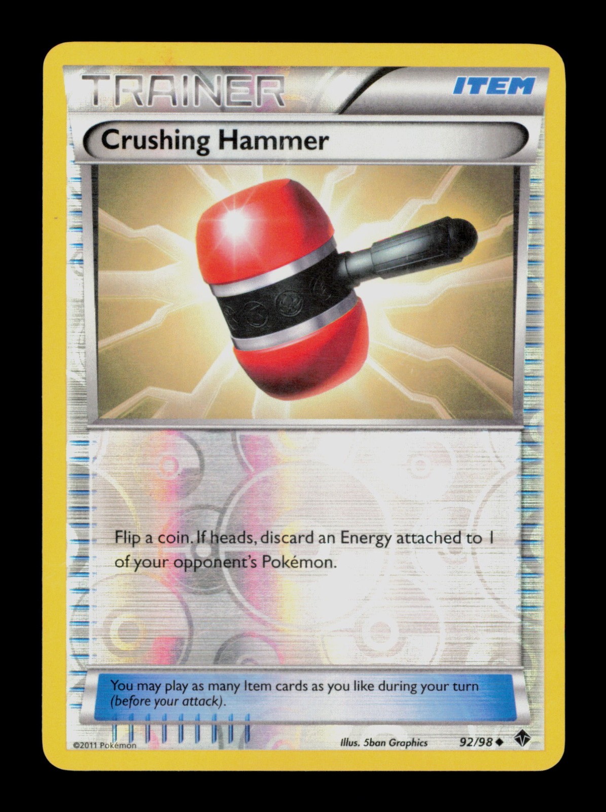 Crushing Hammer 92/98 Holo Pokemon Emerging Powers Trading Card TCG
