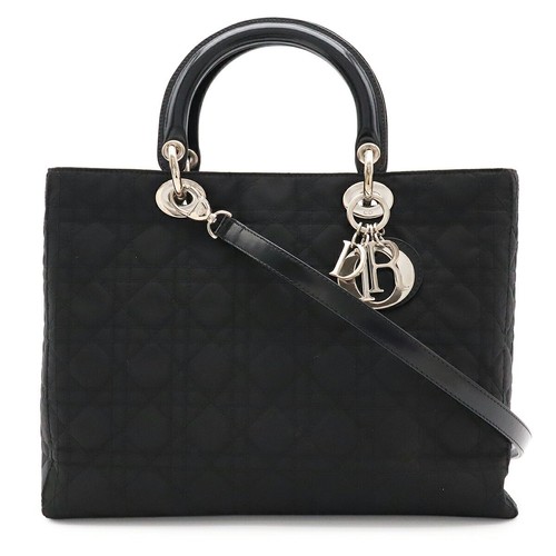 Dior Lady Dior Cannage Tote Bag Women Black One Size
