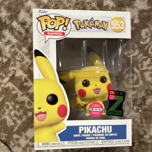 Funko Pop! Games Pokémon Pikachu Flocked Zavvi Exclusive Vinyl Figure #553