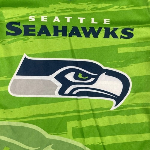 Seattle Seahawks Boys Youth M Blue Green NFL Flag Football Reversible Jersey - Picture 9 of 11