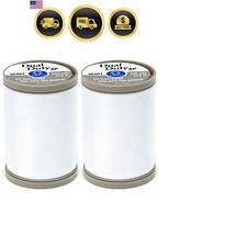 2-Pack - COATS  CLARK Dual Duty XP Heavy Thread, 125-Yard, White