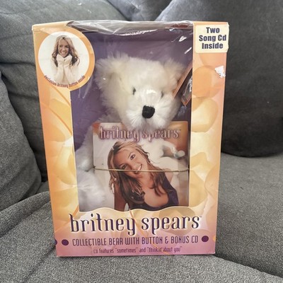 Britney Spears Collectible Bear With Button & Bonus CD 2000 Brand New In Box