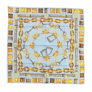 Foulard Gucci 100% soie motif mors de cheval bleu occasion LIFE 0