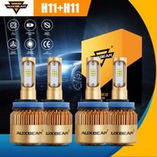 AUXBEAM LED Headlight Bulbs White for Chevy Malibu Impala H11 H9 High Low Beam
