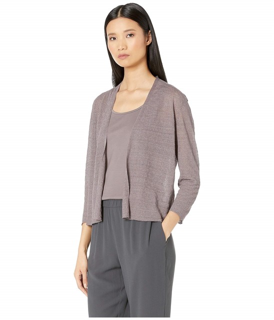 Eileen Fisher Cropped Open Cardigan 3 