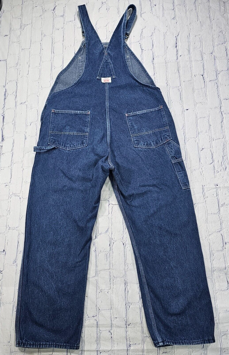 オーバーオール　round house Vintage Round House Bib Overalls Men's 42x30 Blue Denim