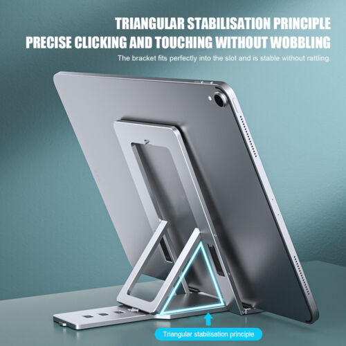 Premium Aluminium Desk Table Stand Holder for Mobile Phone Tablet iPhone iPad UK - Picture 8 of 15