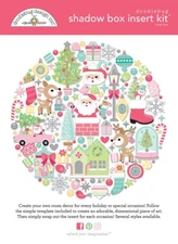 Doodlebug ~ SHADOW BOX INSERT KIT ~ Tinsel Time