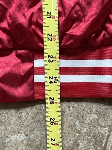 Vintage Augusta Red Satin Baseball Jacket Full Snap M NWOT - Picture 4 of 7