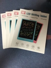 LCD Writing Tablet (4PK) for Kids, 10in Electronic Doodle Board Drawing Tablet
