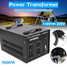 5000W Watt Step Up/ Down Voltage Converter Transformer Heavy Duty 110V To 220V