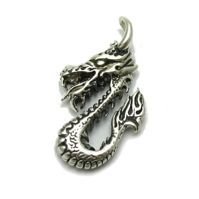 Genuine Sterling Silver Pendant Dragon Solid Hallmarked 925 Handmade