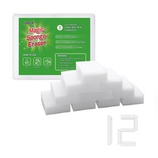 Magic Melamine Sponge Eraser, 12 Pack Disposable Magic Cleaning Erasers in Bu...