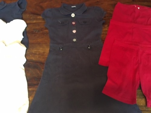 Gymboree uniform navy white red bike shorts leggings top dress 8 9 10 12 GUC 11p - Picture 6 of 12