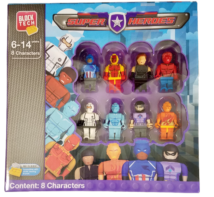 Block Tech Super Heroes Characters Toy Figures Set US24-0301/BL