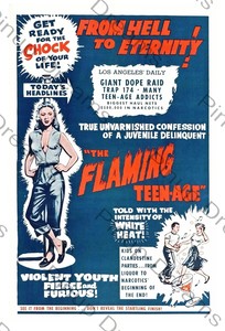 Retro Poster Print 1950s Vintage Rock N Roll Wall Art The Flaming Teenage Ebay
