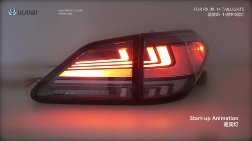 VLAND Smoked Tail Lights For 2010-2015 Lexus RX350 RX450 Driver&Passenger Side - Video 1 di 1