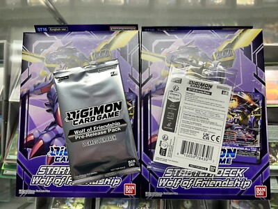 DIGIMON CARD GAME: Wolf of Friendship ST-16 x2 W Promo & Errata Pack | eBay