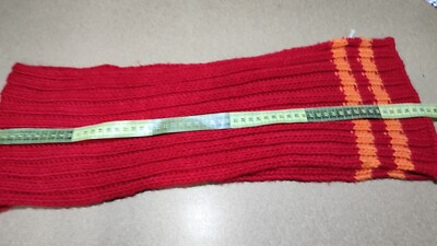 Foulard Napapijri Enfant Rouge Rayé - Tricot, Fabriqué En Italie, NEUF Avec étiquettes