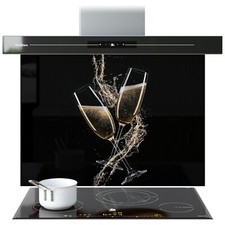 Glass Splashback Kitchen Tile Backsplash Panel ANY SIZE Champagne Sparkle Splash